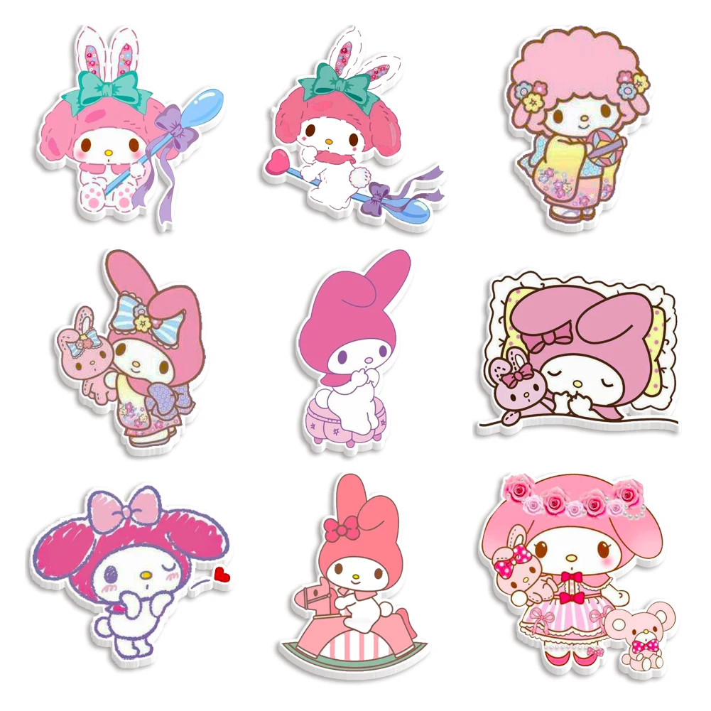 Sanrio My Melody Japan Cartoon Rabbit Flat Resin Planar Resin DIY Earrings Home Phone Case Bag Accessories 30 Pieces/Lot