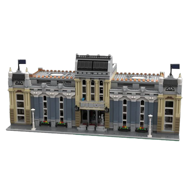 City Street View Series Dinos Exhibition MOC Building Block Model DIY Brick Toys Puzzle Education Children Birthday Gifts 4130P