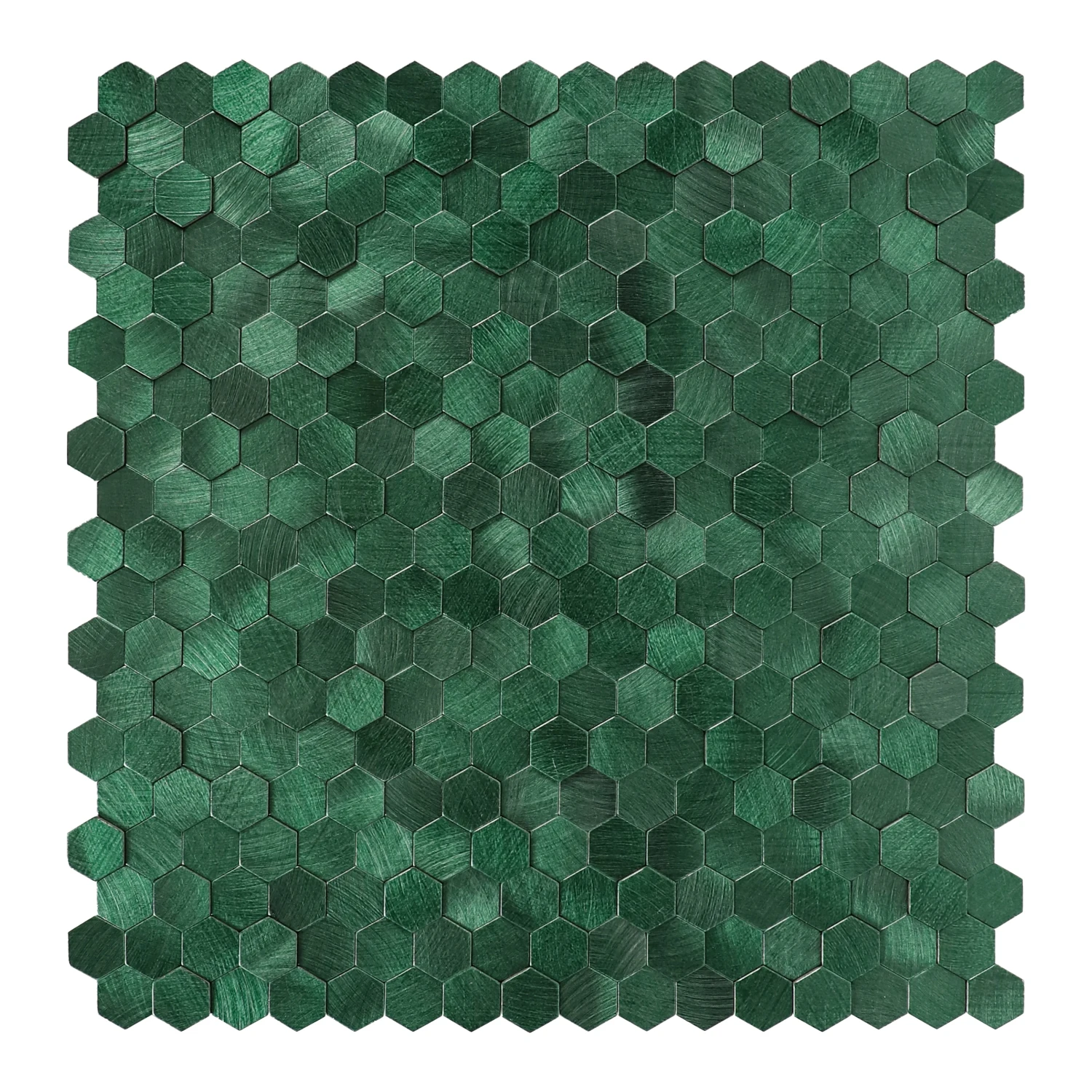 Selbstklebende Hexagon-Wandfliesen, 3D-Metall-Klebefliesen für die Küche