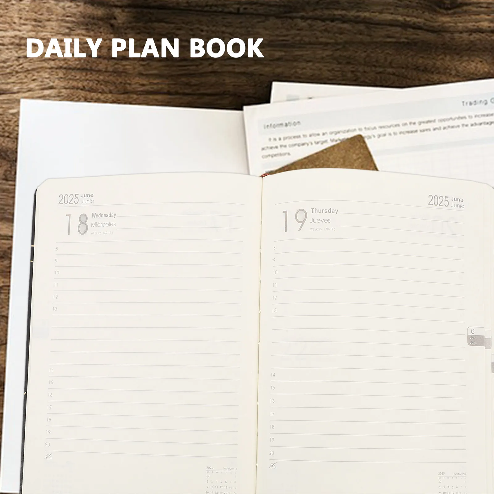 2025 Daily Planner Notebook Multi-Function Academic Organizer Smooth Paper Legible Writing Portable Daily Schedule Book