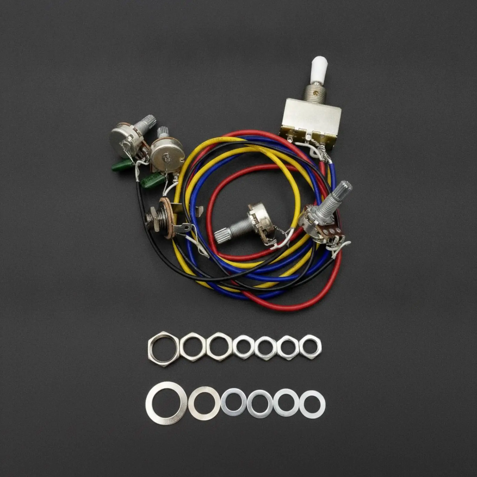 Guitar Wiring Harness for Single Cut Electric Guitar with 4 Mini Pots Toggle Switch and Output Jack