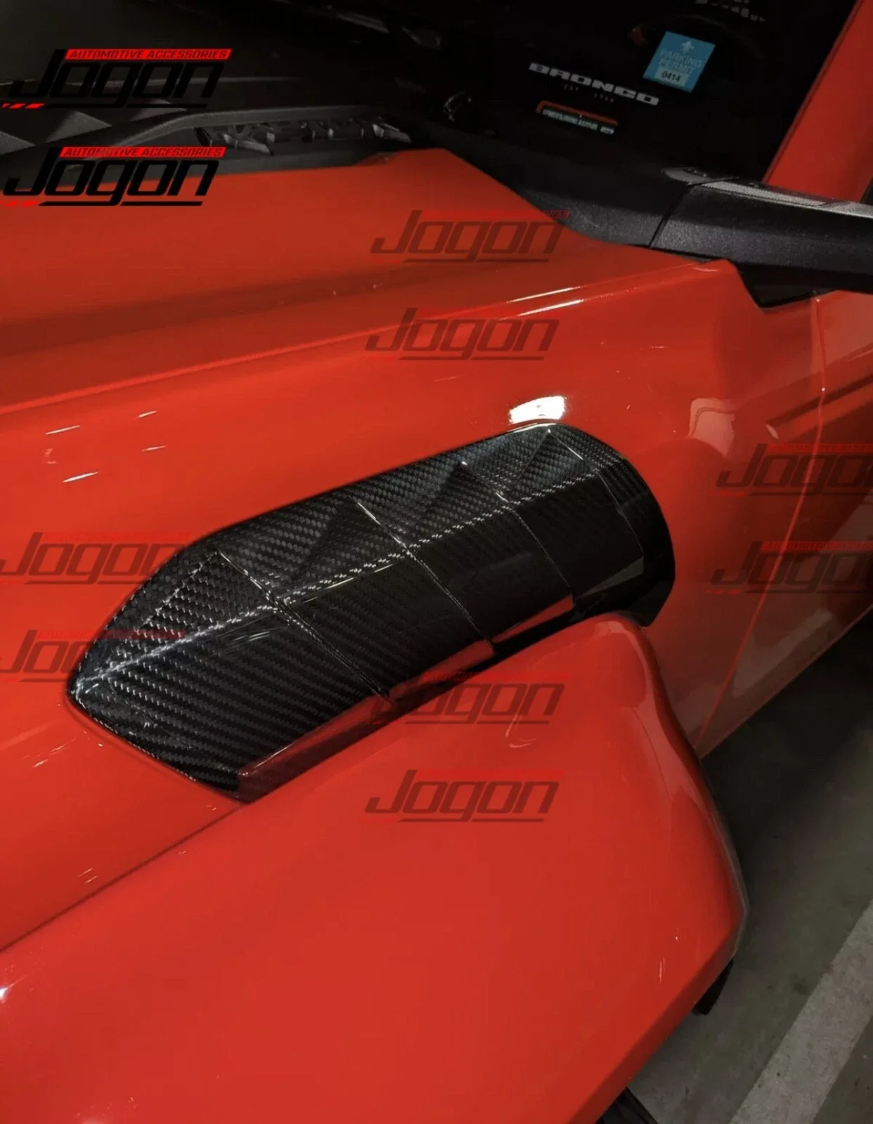 For Ford Bronco Raptor 2021 2022 2023 2024 2025 2026 Carbon Fiber Side Fender Hood Air Vent Frame Decor Body Side Panel Trim