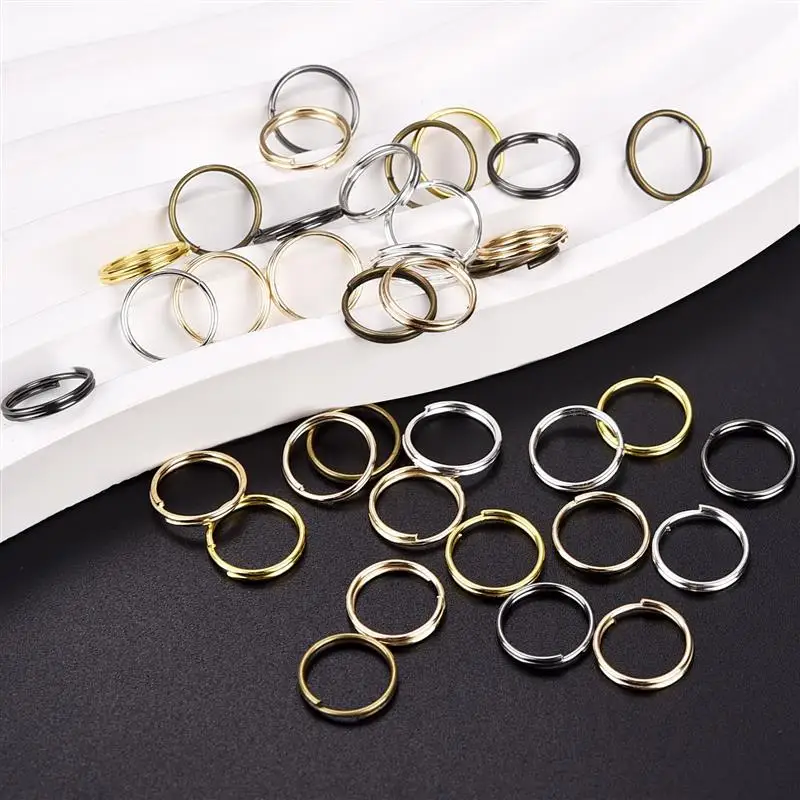 200Pcs/Lot 4/5/6/8/10mm Open Jump Rings Double Loops Gold Color Split Rings Connectors For Jewelry Making Supplies DIY Accessory