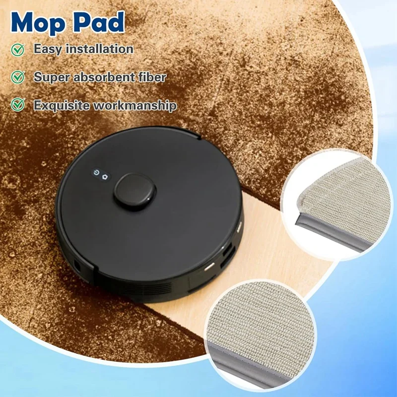 ABUD Vacuum Cleaner Parts Kit for Airrobo T20, 1 Roller Brush 4 Side Brush 2 Hepa Filter 4 Mop Cloth 6 Dust Bag