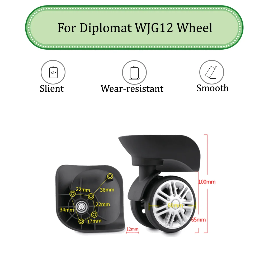 

For Diplomat WJG12 Universal Wheel Replacement Suitcase Silent Smooth Shock Absorbing Durable Convenient Accessories CasterWheel