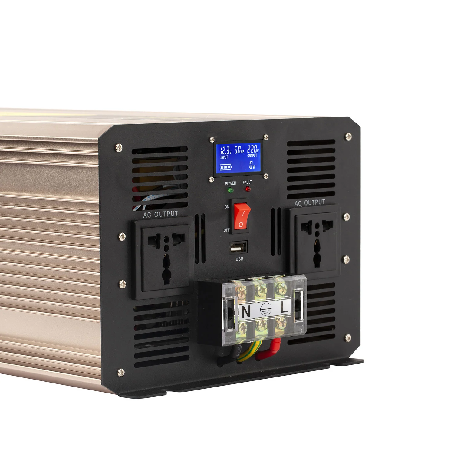 Wenzhou Rogerele Professional Manufacturer 6000w 12v 24v 48v Dc To Ac 110v 220v Pure Sine Wave Intelligent Power Inverter