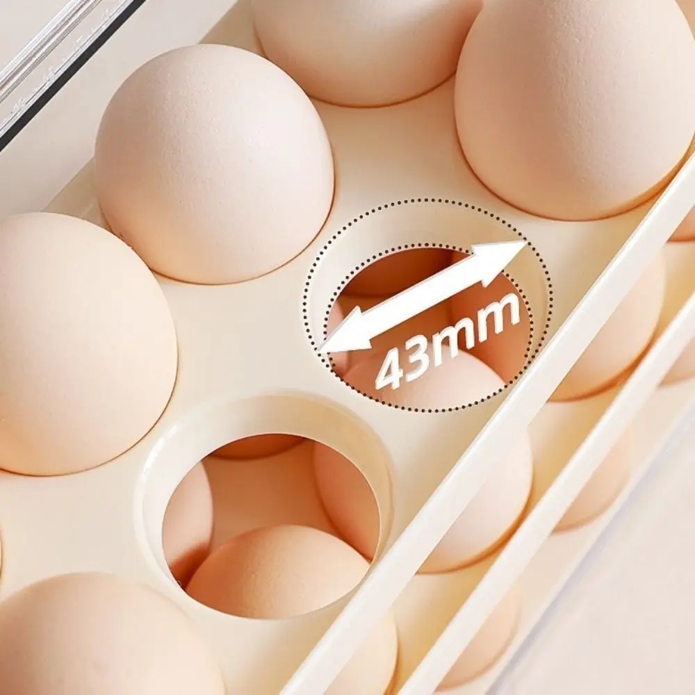 Durable Plastic Egg Storage Box Large Capacity Dedicated Large Egg Holder Space Saving Egg Container Refrigerator