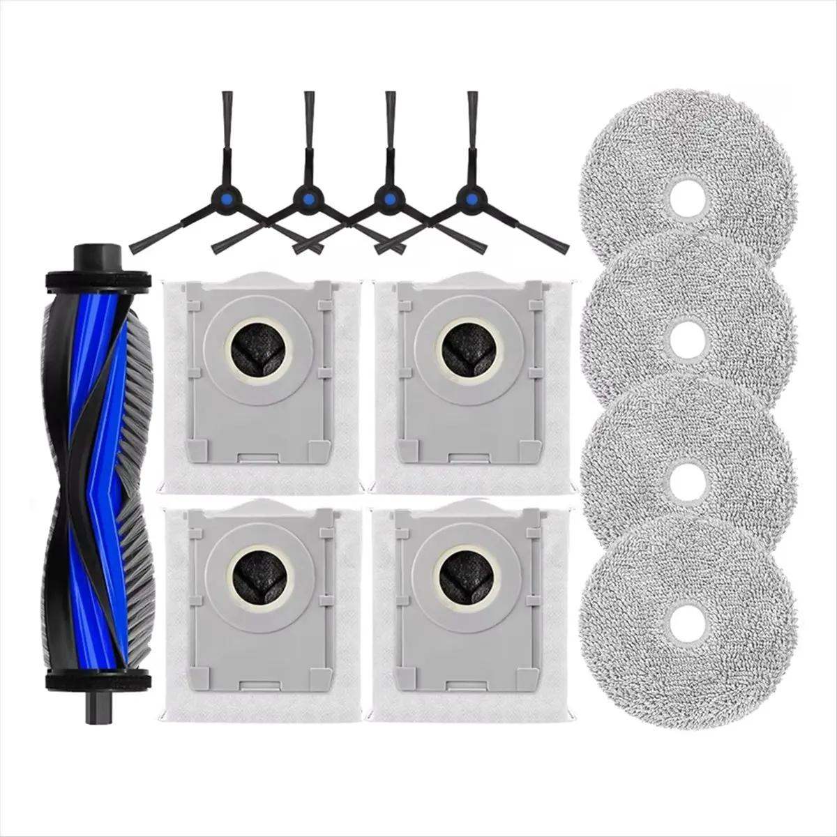 

13 шт. для DEEBOOT мини-пылесос, запасные части, основная боковая щетка, HEPA-фильтр, накладка для швабры, мешок для пыли