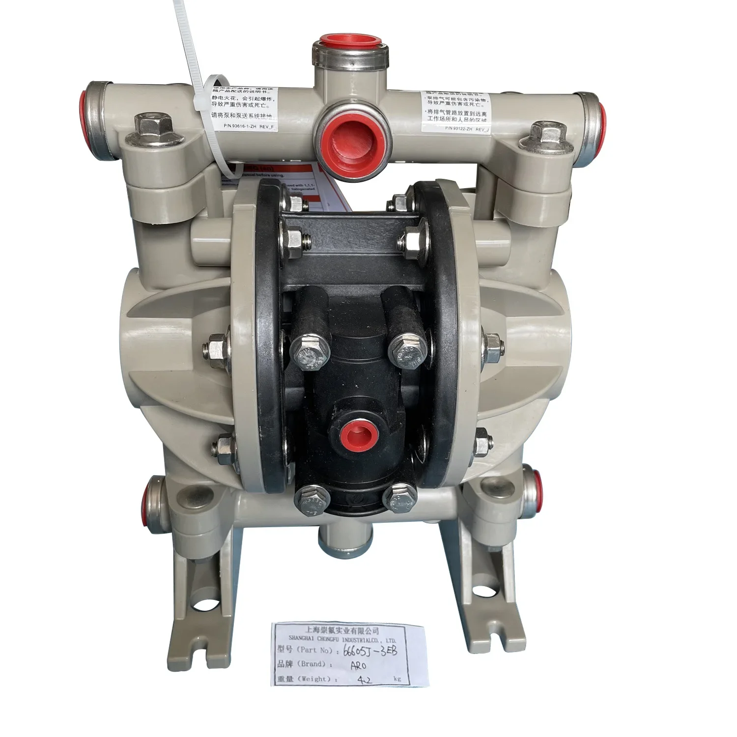 Industrial pumps double aro diaphragm pump 66605J-3EB Polypropylene 0.5 inch AODD Pumps with Santoprene Diaphragm