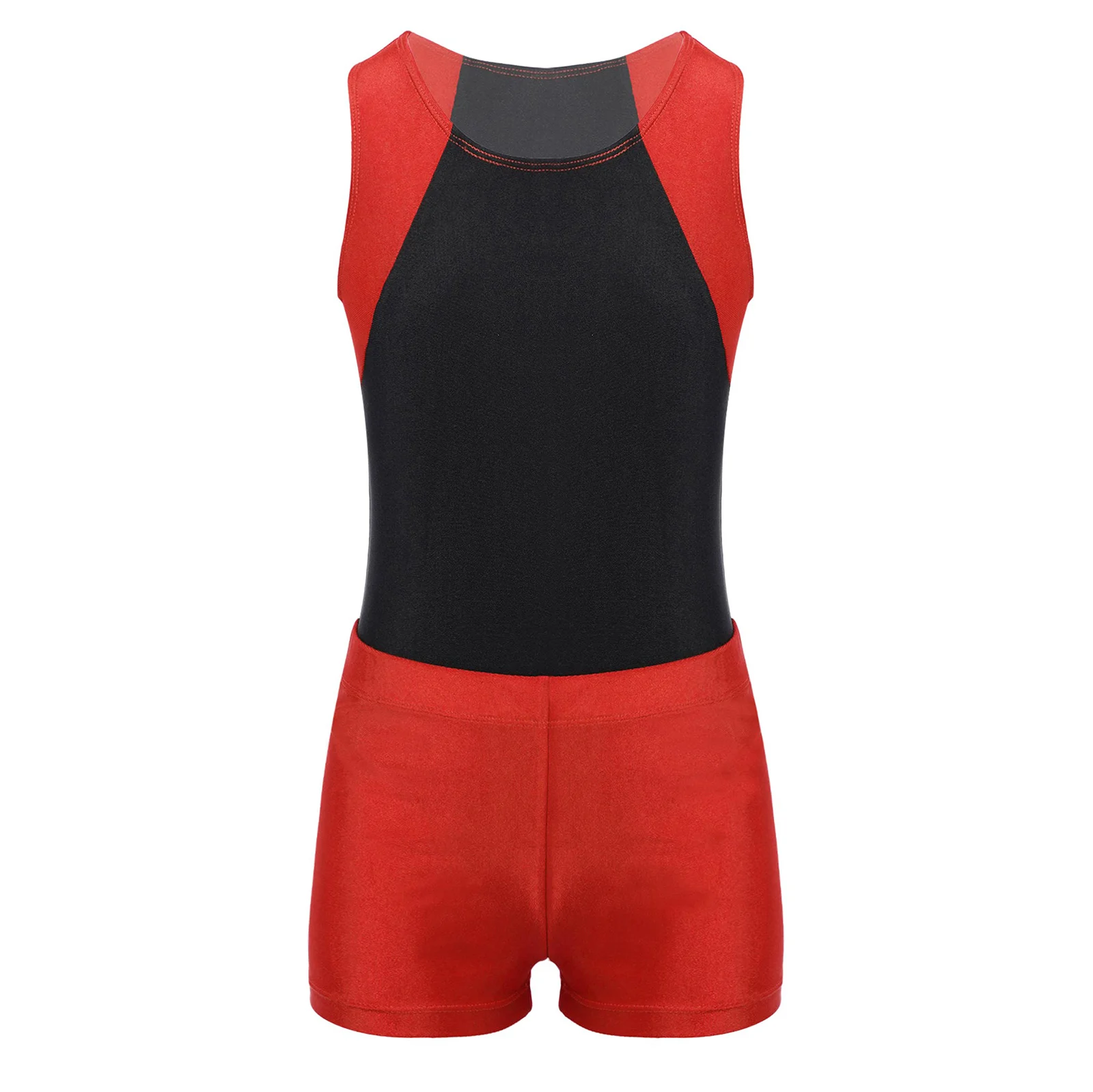 Boys Workout Gym Sets Sleeveless Ballet Dance Leotards Jumpsuit Kids Costumes Stretchy Gymnastics Training Bodysuits with Shorts