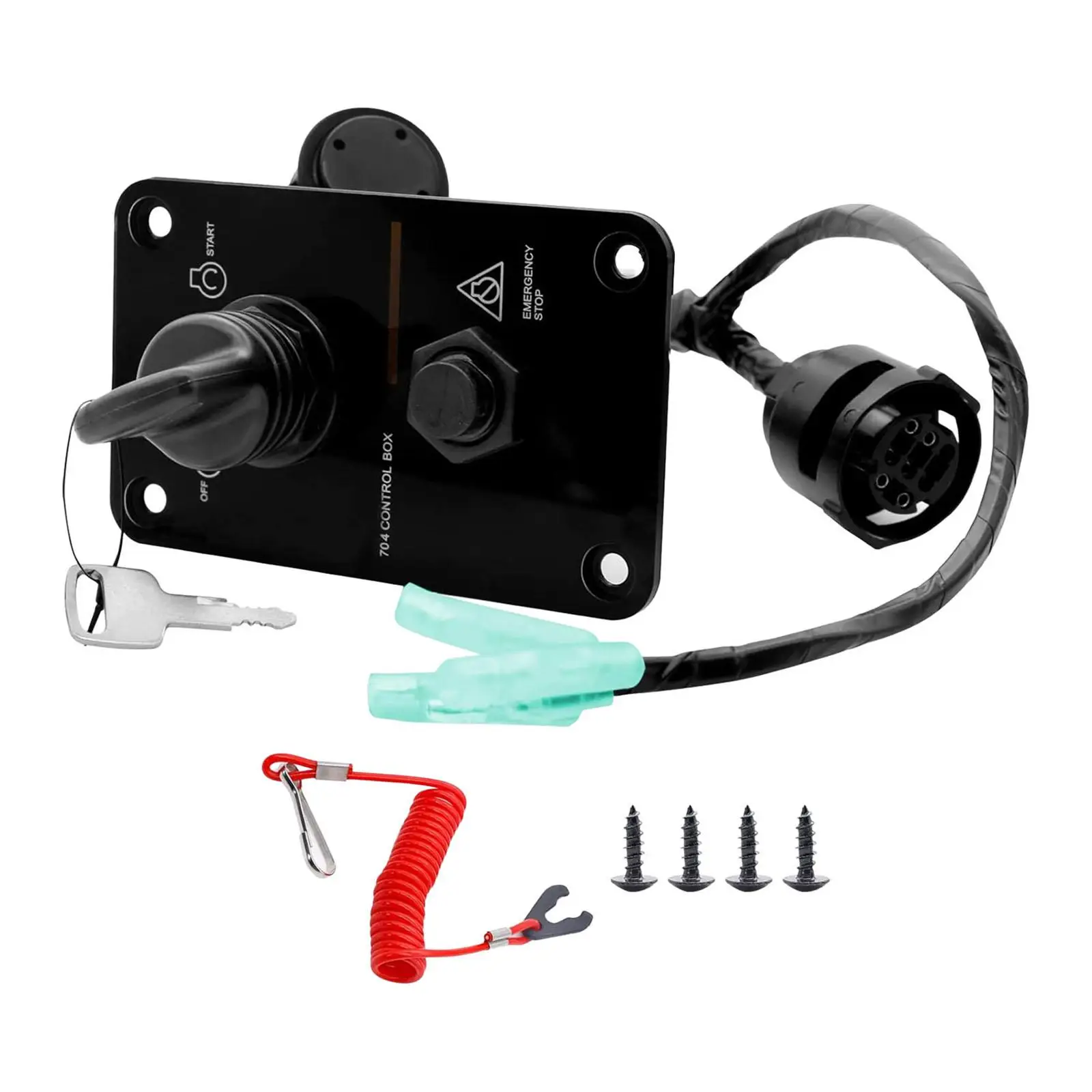 

Single Engine Key Switch Panel Spare Easy to Install Boat Repair Part Outboard Main Switch Panel 704-82570-11-00 for Yamaha