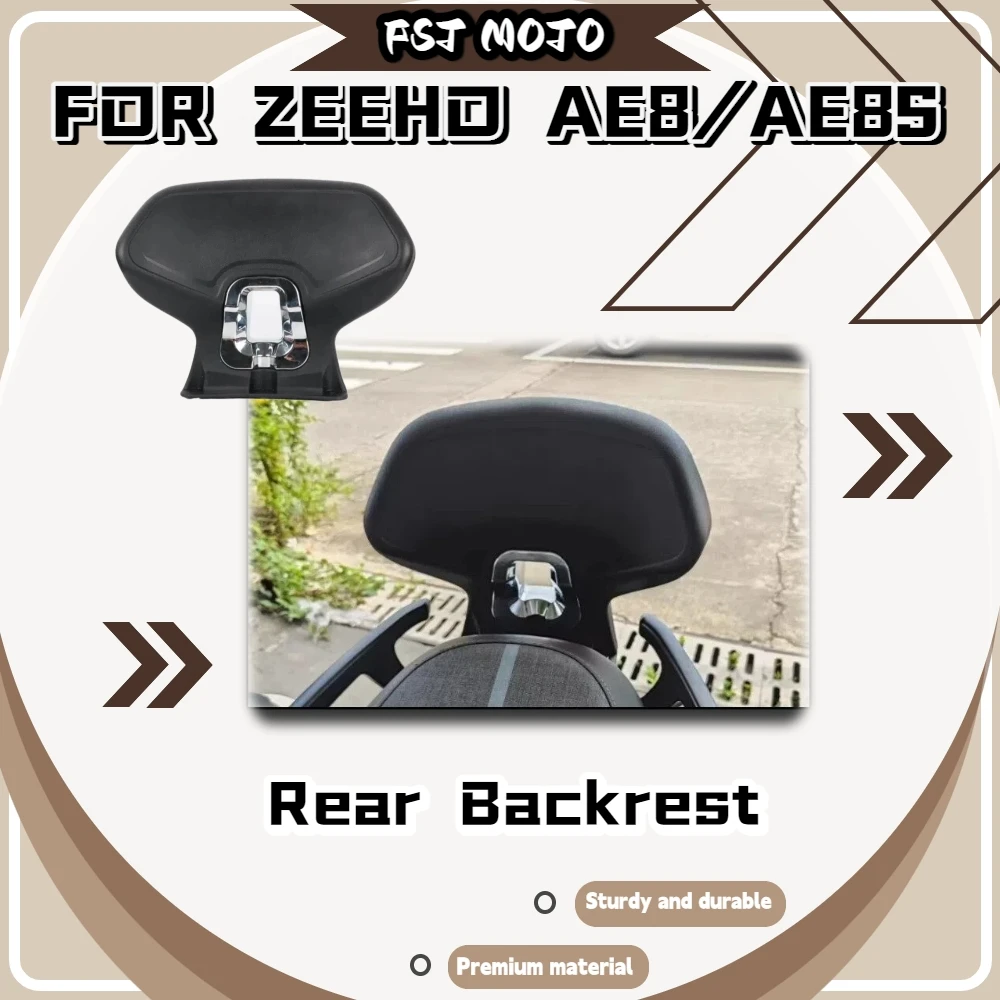 For ZEEHO AE8 AE8S Roomy Soft Passenger Backrest Damage-Free Installation Boost Overall Comfort Of Daily Two-Person E-Bike