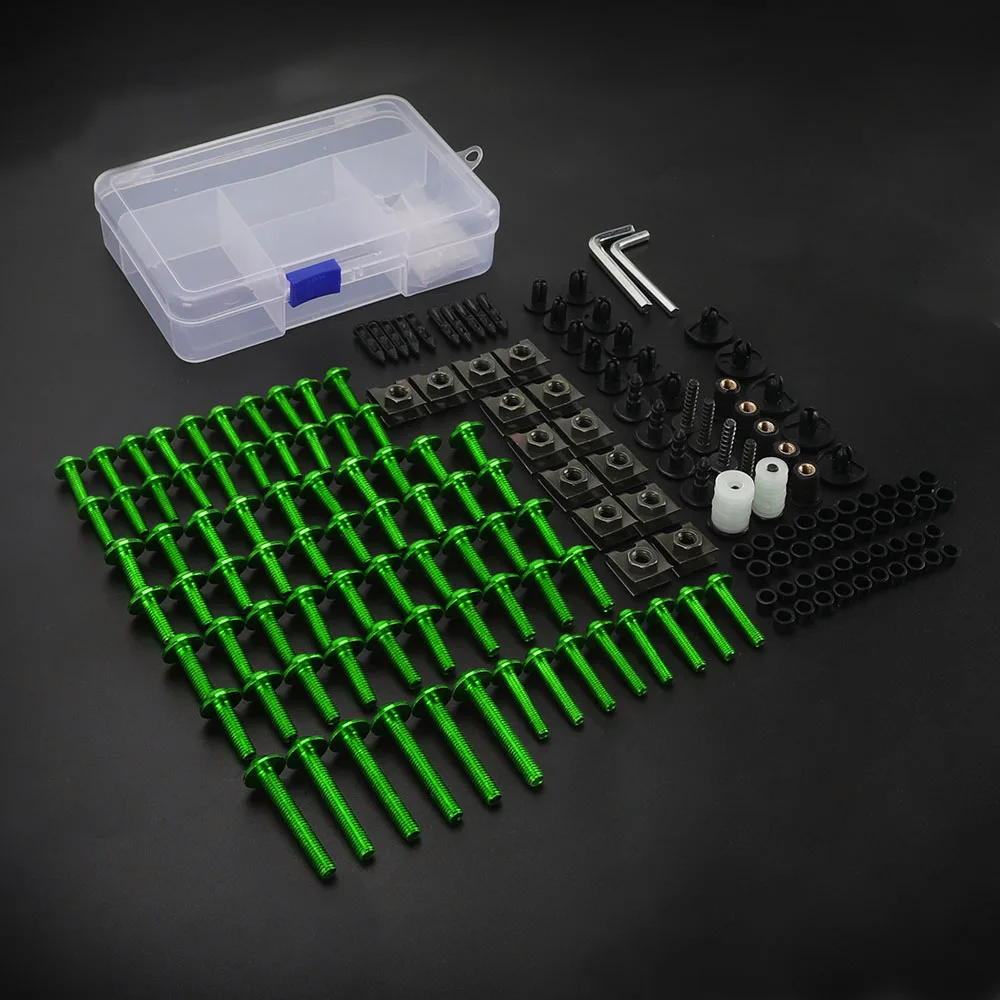 For KAWASAKI Ninja 250 300 650 H2R 250R ZX6R ER6N ZX14R Full Fairing Bolts Kit Fastener Clips Screws Nuts Motorcycle Accessories