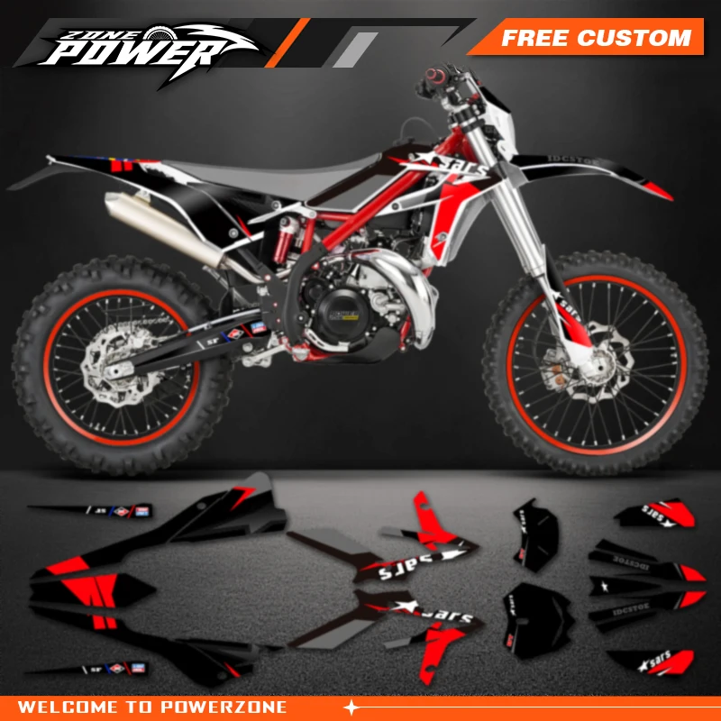 Powerzone Custom Backgrounds Graphics Decals Sticker Kits for Beta Xtrainer 150 200 250 300 400 450 2020 2021 2022 12