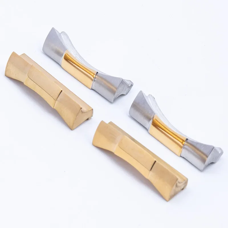 Bracelet de montre en acier inoxydable pour Rolex Submariner Gstuff DayRequice, section de bracelet en caoutchouc, accessoires de pièce de montre, lien d'extrémité incurvé, 20mm