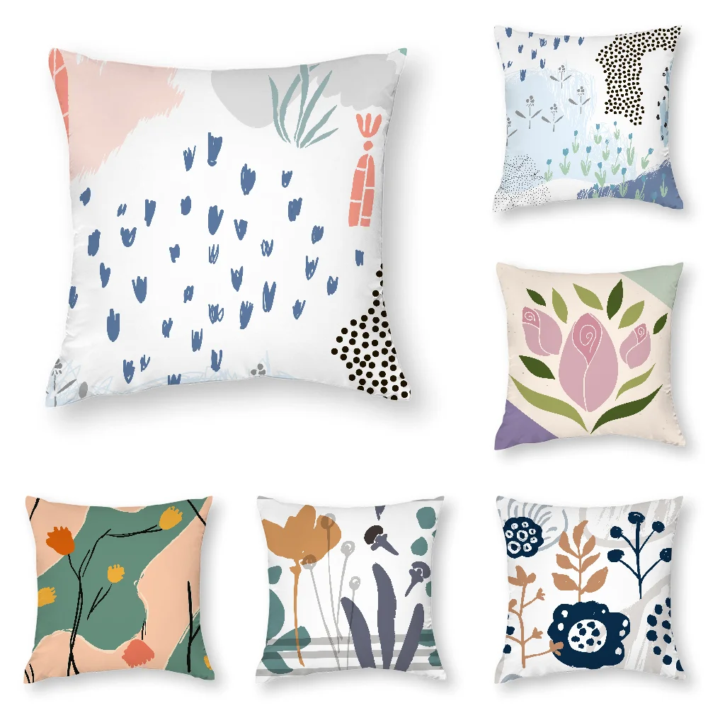 

Minimalism Flowers Pillow Case 3D Print Polyester Fiber 45*45 cm Home Sofa Throw Pillow Cover Decoration Festival Gift