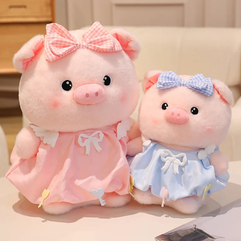 

Мультяшные милые плюшевые игрушки-свинки-принцессы в кружевных платьях с бантиками, парные куклы-свинки, компаньоны для детей, подарки для девочек на День святого Валентина