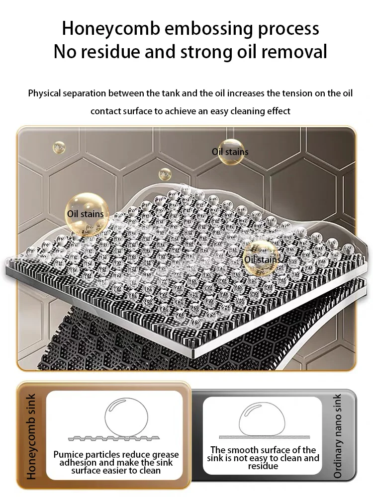 Imagem -05 - Digital Display Waterfall Kitchen Sink Slot Único Grande Nano Aço Inoxidável Undercounter Honeycomb Gravado