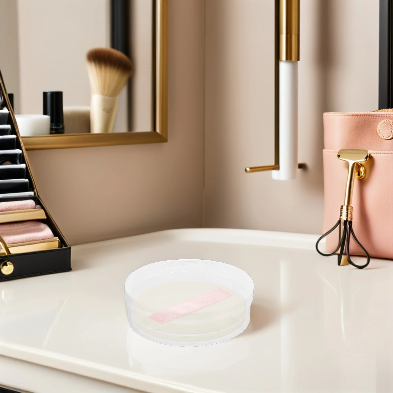 

2 Pcs Powder Puff Storage Beauty Sponge Case Accessories Makeup Holder Travel Powders Cases