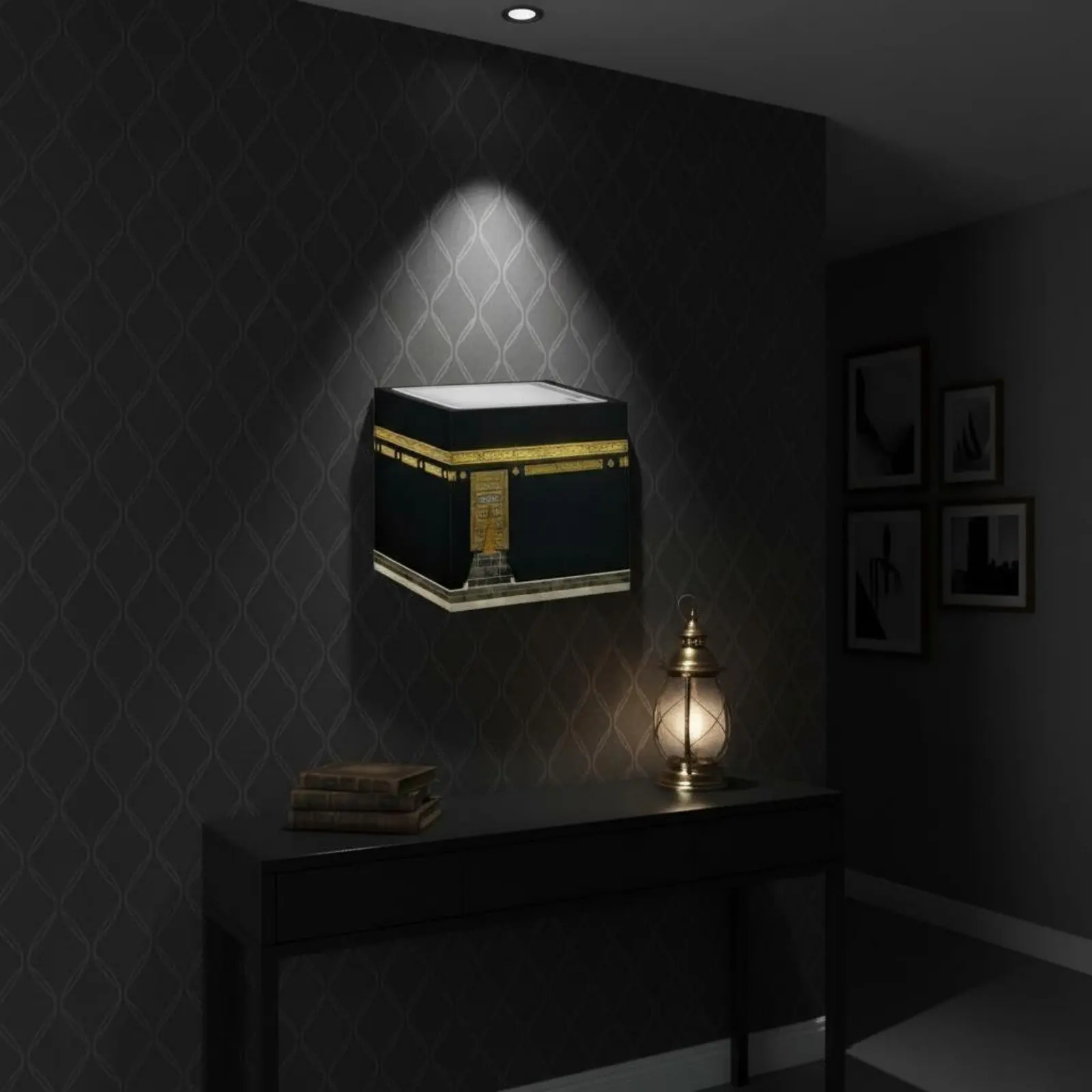 Three-Dimensional Islamic Wall Decor High-Resolution Print Islamic Corner Wall Art Mecca Kaaba Three-Dimensional Effect Decal