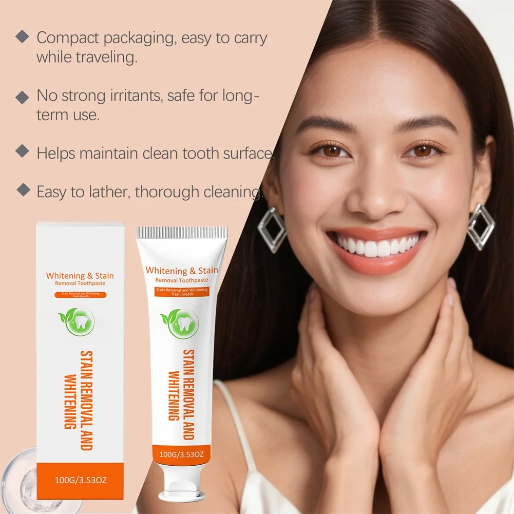 Toothpaste Stain Removal Tooth Whitening Mint Freshens Breath Toothpaste for Adults Children Suitable For Sensitive Teeth