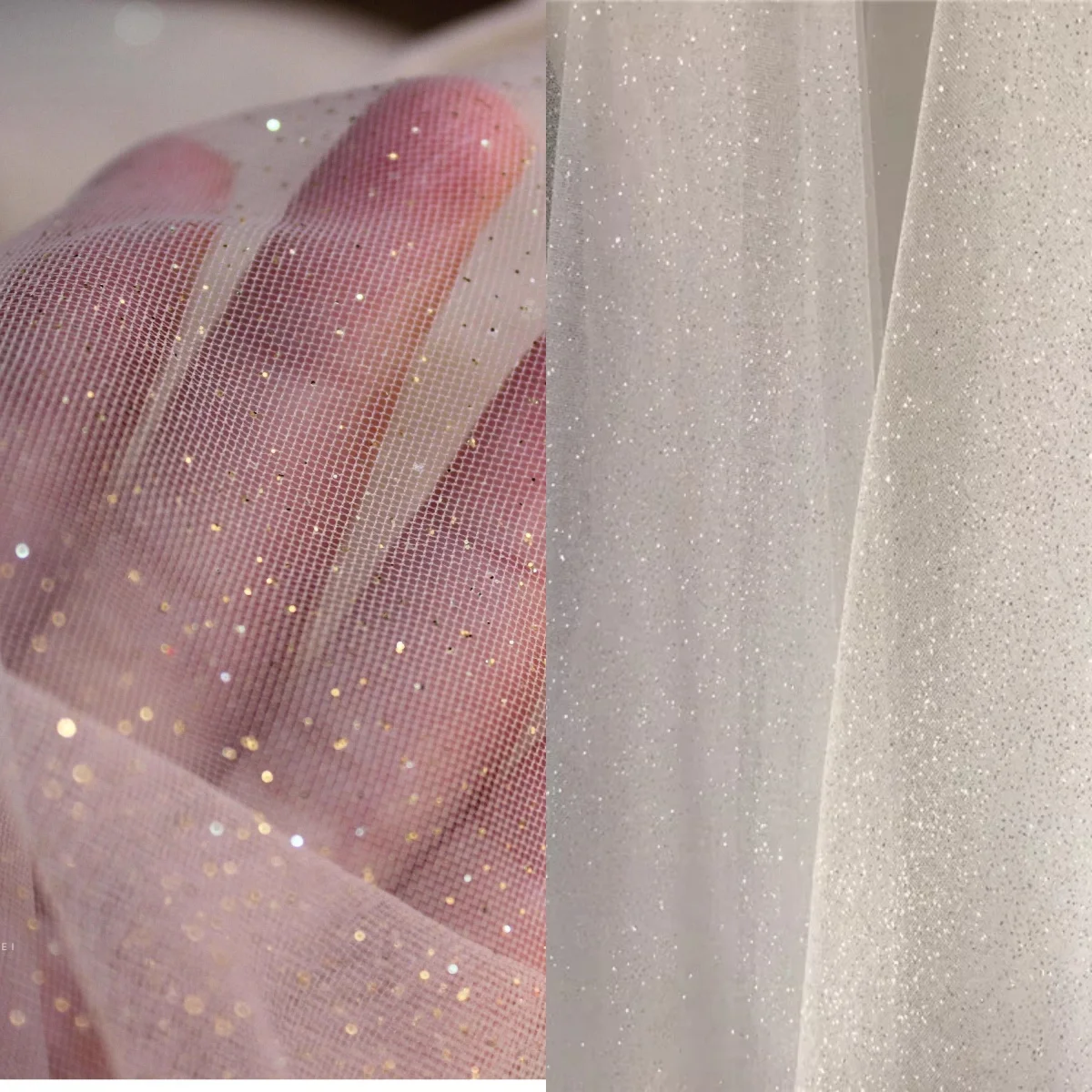 

Champagne hot stamping fine powder shiny spray gold and silver photography wedding background yarn sewing wedding fabric