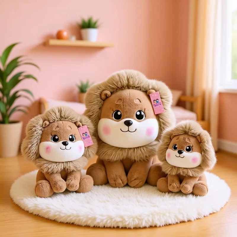 Милая плюшевая игрушка в виде льва, креативная мягкая кукла-трансформер, идеальный подарок, Новое поступление, мягкая фигурка животного для детей и коллекционеров