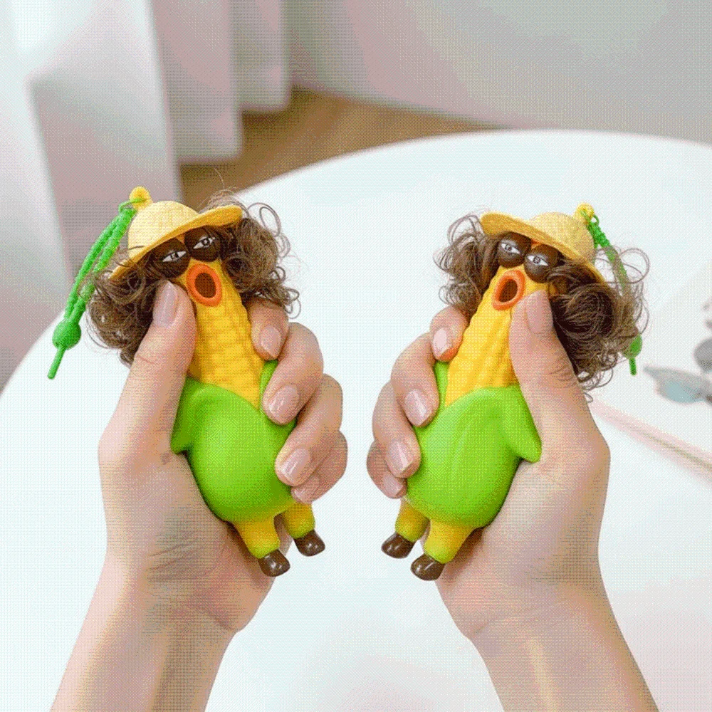 Sensory PVC Screaming Chicken Flexible Hilarious Squishy Pendant Shrill Portable Fidget Key Ring Adults