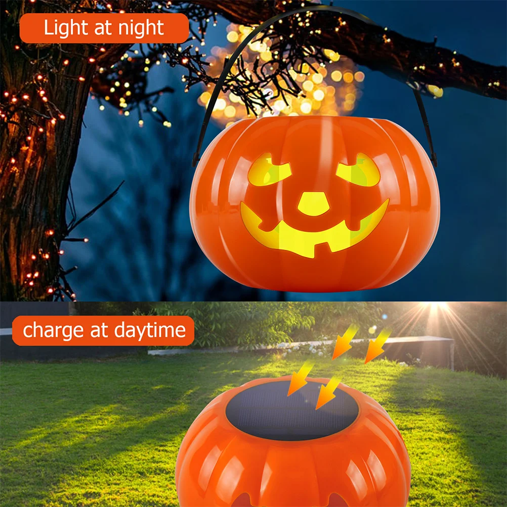 

Solar Pumpkin Lantern Outdoor Garden LED L Lighting Yard Lights Solar Pathway Halloween Villa Park Decor