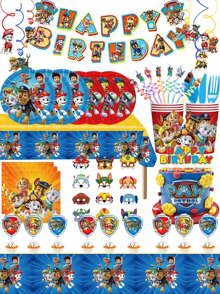Patrulha pata decoração de aniversário caixas de presente de doces fontes de festa sacos de presente