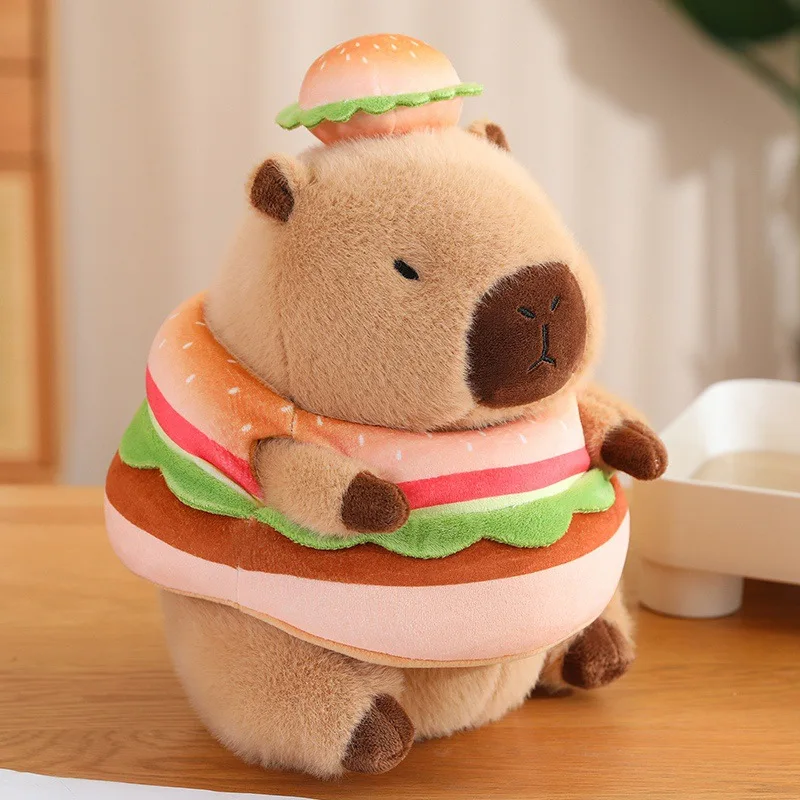 Internet Celebrity Transformed Plush Capybara Toy Hamburg Capybara Bee Capybara Persimmon Capybara Plush Toy Children's Gift