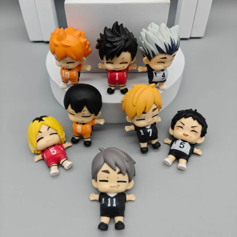 

8 шт./компл. аниме Haikyuu, экшн-фигурки, игрушки Q версия Kenma Kozume Shoyo Hinata Kotaru Bokuto Yu Nishinoya, волейбольная модель куклы