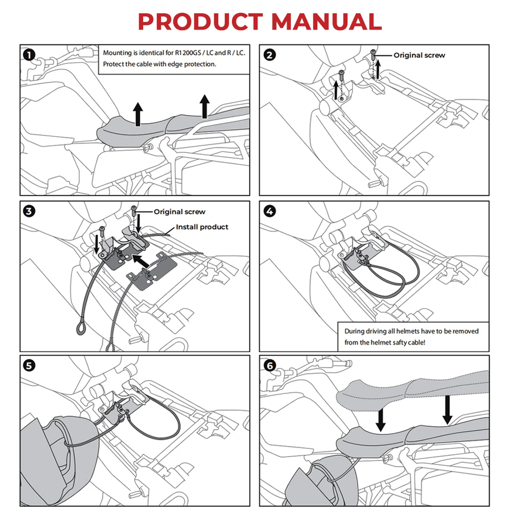 Motorcycle Helmet Anti-theft System Protection For BMW R1200GS R1250GS LC ADV R1200 Adventure R 1200GS Helmets Protection