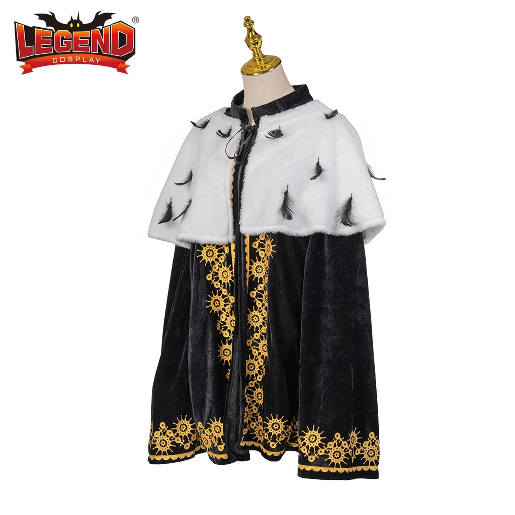 King George Hamilton Cosplay Costume Cloak Black Medieval Royal King George Washington Costume Tudor Prince Robe Cape Women Men