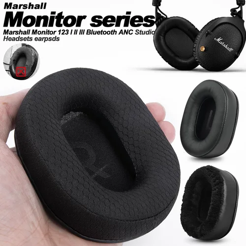 Reemplazo para Marshall Monitor 123 I II III Bluetooth ANC diadema almohadillas para auriculares orejeras de cuero proteico
