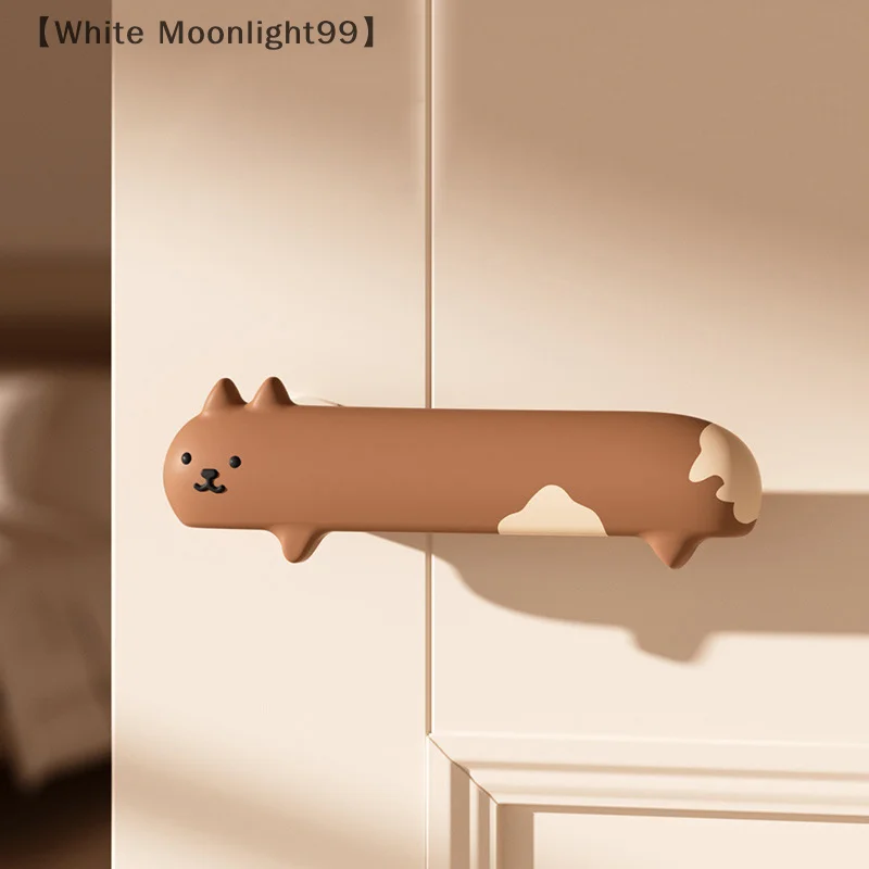 〔White〕Anti-collision Silicone Door Knob Door Handle Covers Protective Pad Safety Sleeve Protector Household Cold-proof Handle