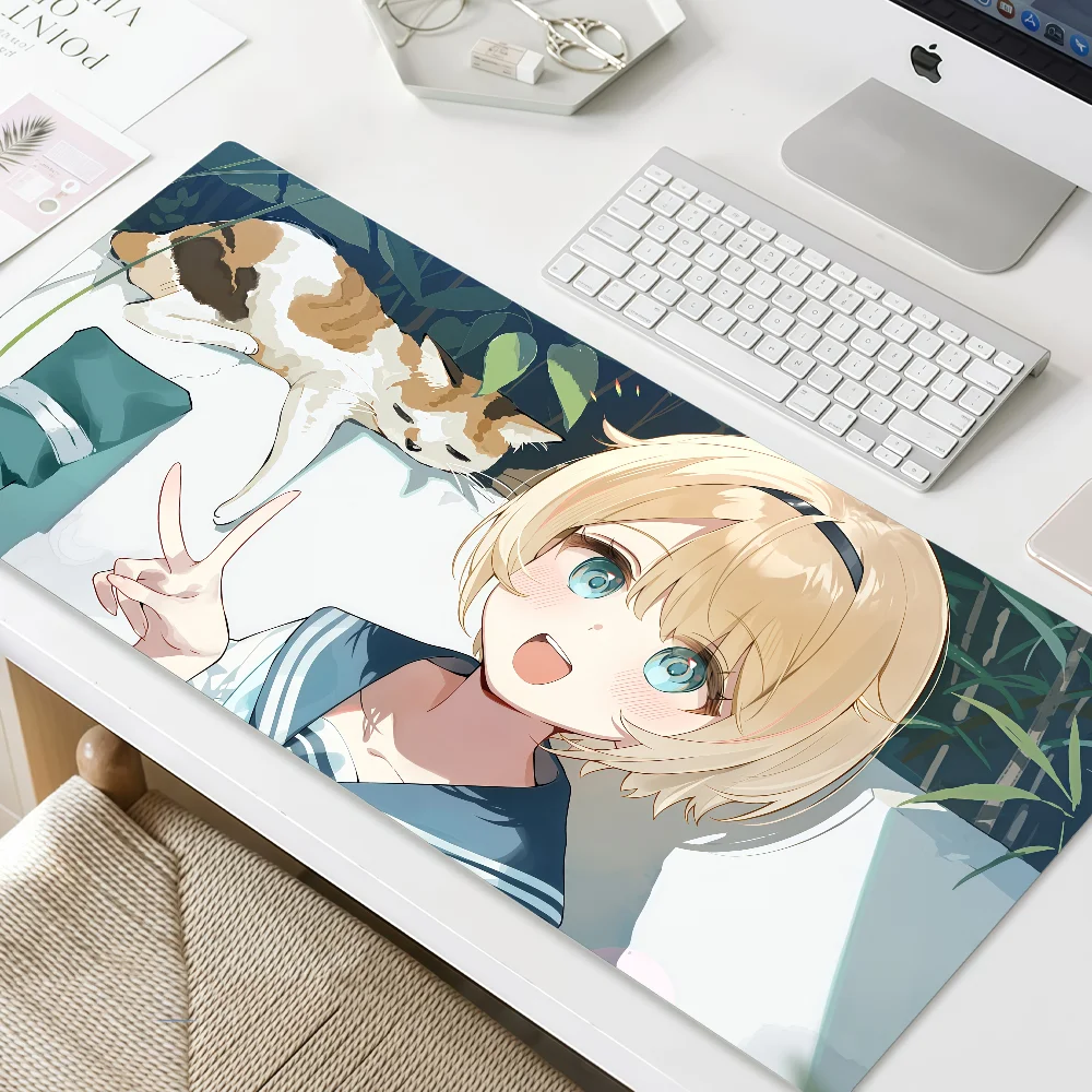 Mouse Streamer Pad MousePad Non-slip Lockedge Virtual Office Student Gaming Thickened Large Iroha Writing Pad K-Kazama Cushion