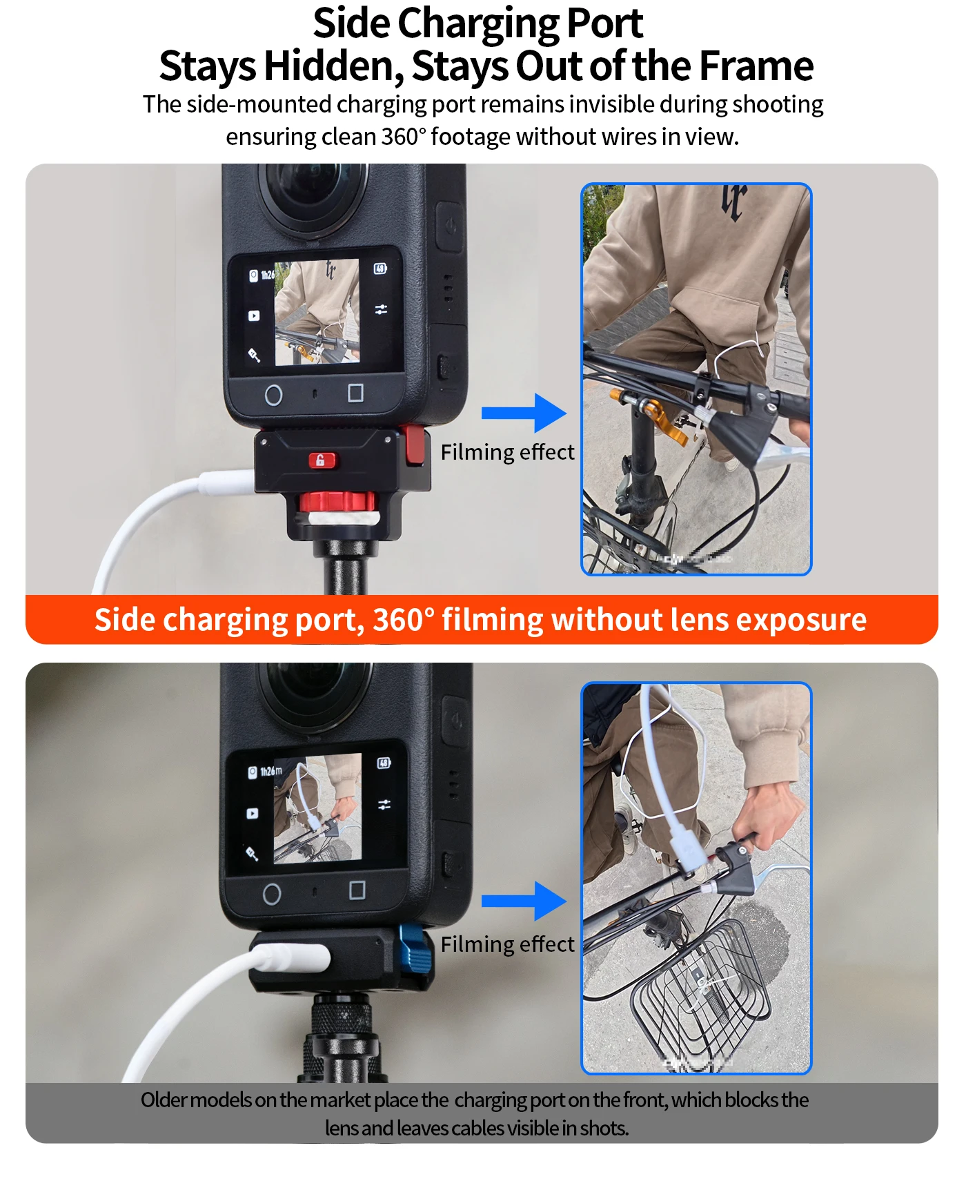Aluminium-Kugelkopfadapter Ladehalterung für DJI Osmo 360 Action-Kamera Magnetischer Schnellverschluss-Halter Stativ-Erweiterung – Detail 7