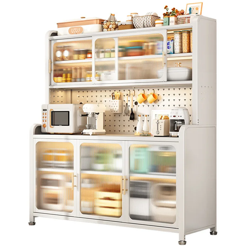 

Kitchen storage Floor-to-ceiling multi-layer microwave oven Appliances Meal side lockers Multifunctional