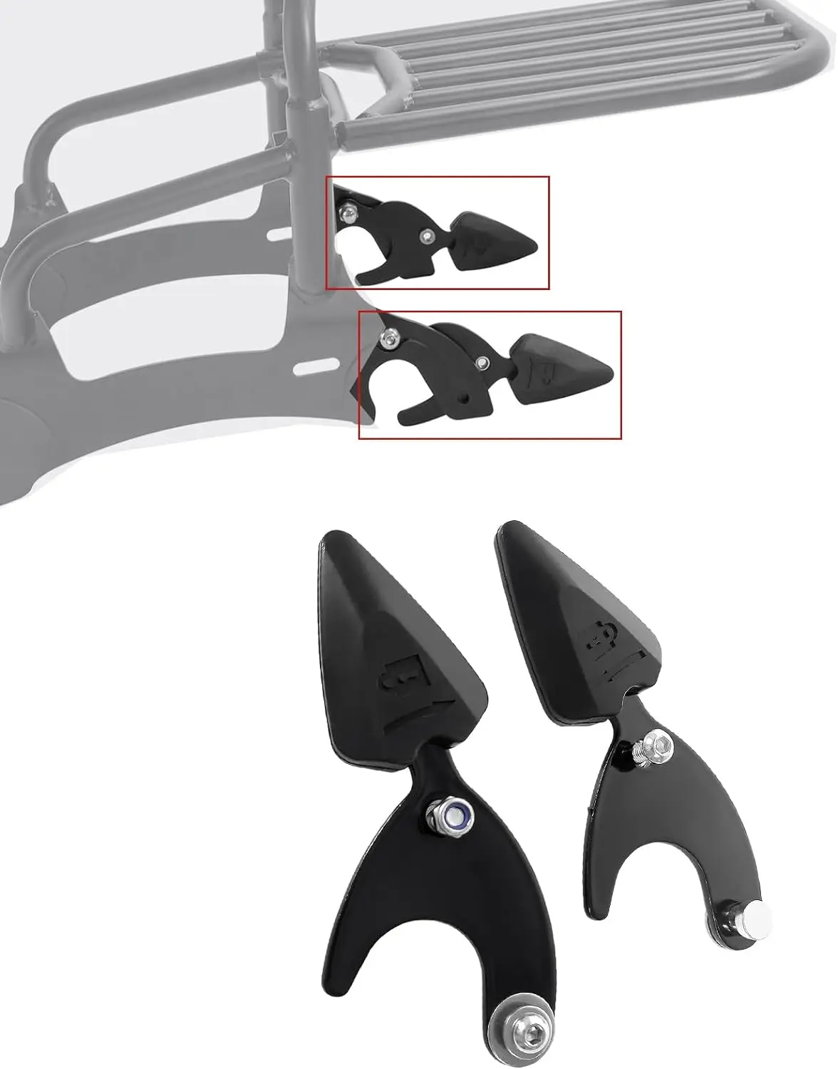 

Mounting Luggage Rack Sissy Bar Docking Latch Clips Lock for Indian Chieftain Roadmaster Springfield Challenger Chief 14 Up