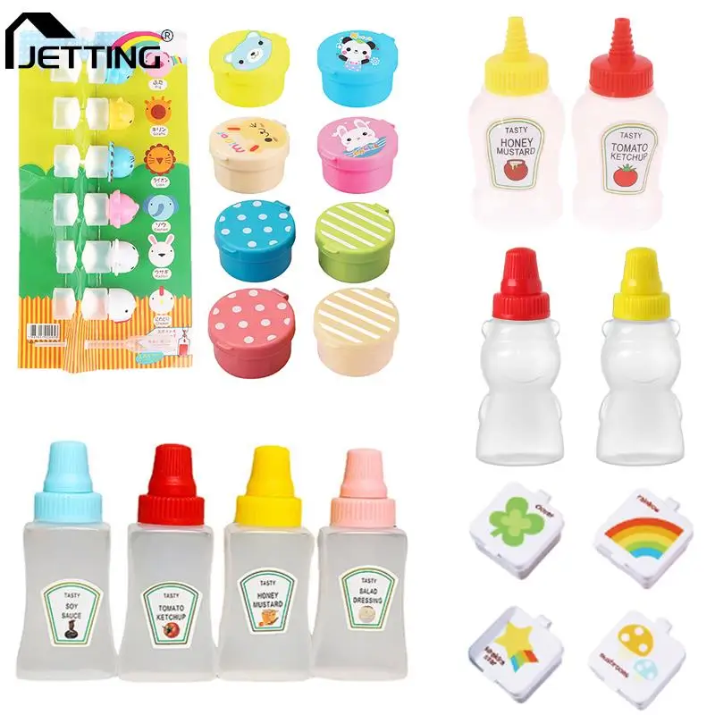 Cartoon Sauce Bottle Mini Bento Box Animal Friend Soy Sauce Box Tomato Sauce Honey Salad Sauce Container Accessories