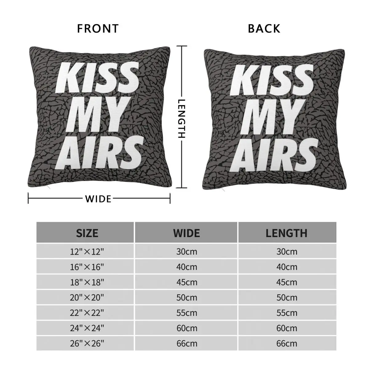Kiss My Airs Hype Elephant Square Pillowcase Polyester Linen Velvet Creative Zip Decor Pillow Case Home Cushion Cover