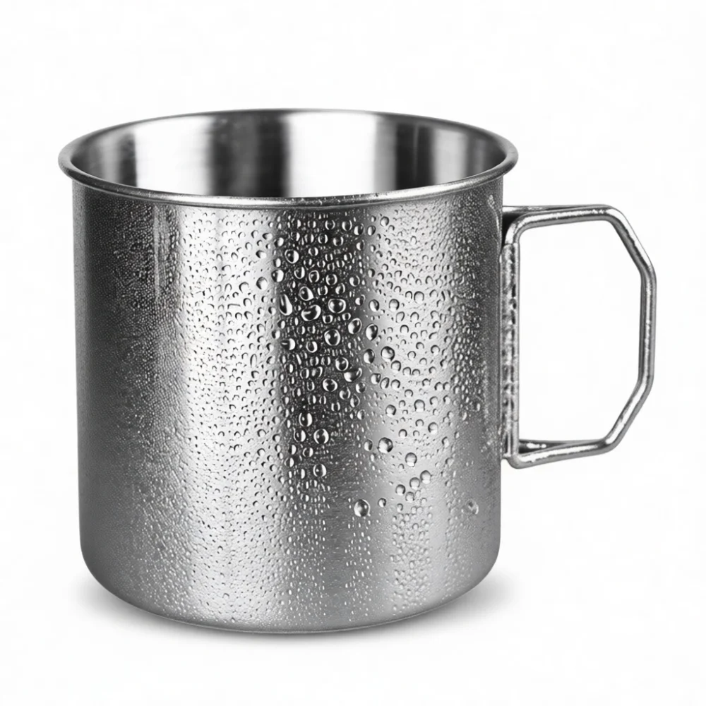 Outdoor Mountaineering Mug 304 Stainless Steel Folding Cup Portable Camping Drinkware Lightweight Gear Picnic Water Tool