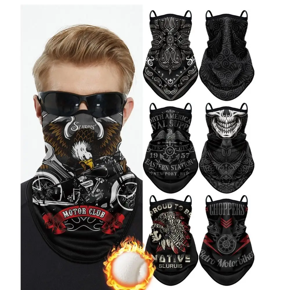 Multi-function Scarf Skull Face Mask Cycling Bandana Earloops Face Balaclava Cover 3D Print Sunscreen Windproof Neck Gaiter