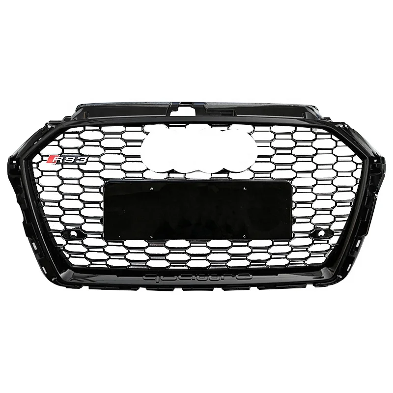 RS style front grill for A3 S3 8V.5 RS3 Honeycomb auto  refit   car e modification 2017 2018 2019