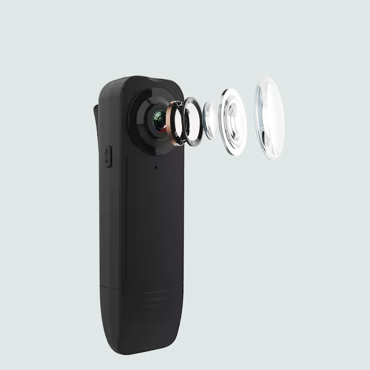 

1080P HD Clip-On Body Camera, Motion Detection Auto Record, 6H Battery 1000mAh, Night Vision 64GB Storage USB/Card Reader Access