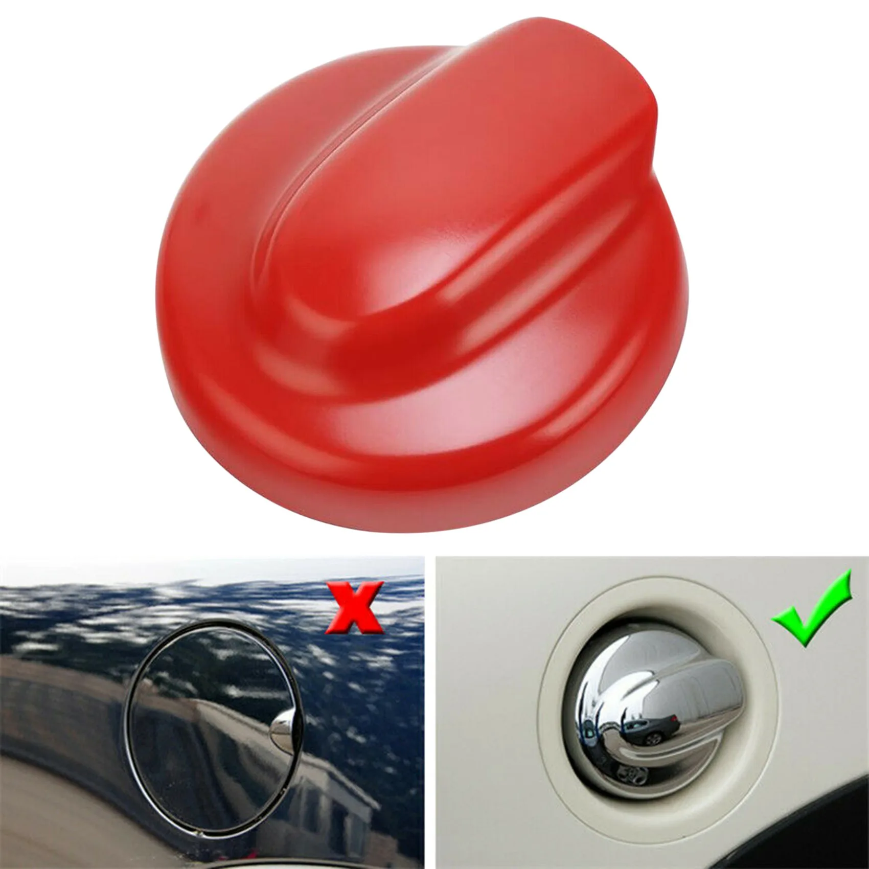 ABS Fuel Tank Filler Protection Cover Gas Cap Cover Trim Decor for Mini Cooper R55 R56 2.0T Accessories Red