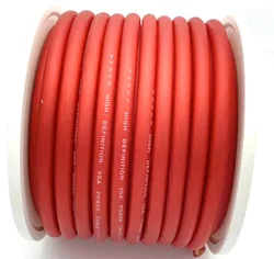 Wholesale High Quality Audio Battery Power Connector Silicone Wire 0GA 2GA 4GA 6GA 8GA 10 AWG Red Pure Copper OFC Cable