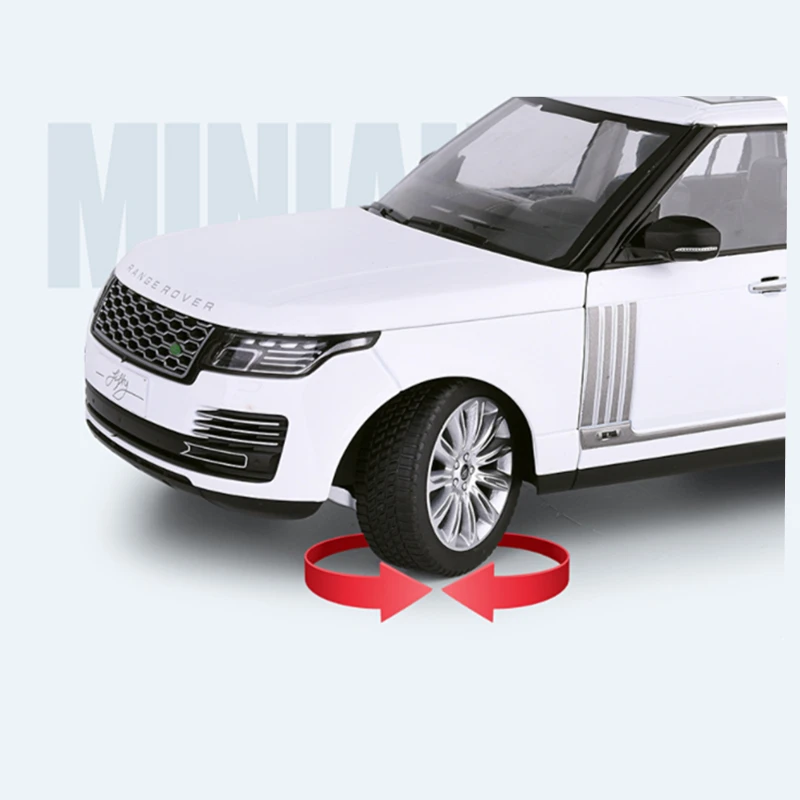 1/18 Range Rover Sports Alloy Car Model Diecast Metal Toy Off-road Vehicles Car Model Simulation Sound and Light Kids Gifts