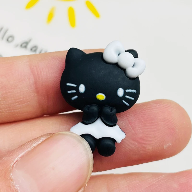 10 Pcs New Mini Kawaii Cartoon Animal Black And White Kitten Resin Scrapbook Diy Jewellery Children Gift Hairpin Accessories A34